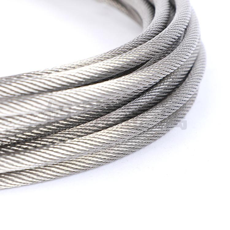 Stal nierdzewna 304 Lina stalowa elastyczna zapobiegająca obrotowi 19x7 - Dostępna w rozmiarach 3mm, 4mm, 5mm, 6mm, 8mm