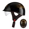 2025 new classic retro motorcycle helmet lightweight ABS material for men and women riding pedal breathable lining half helmet