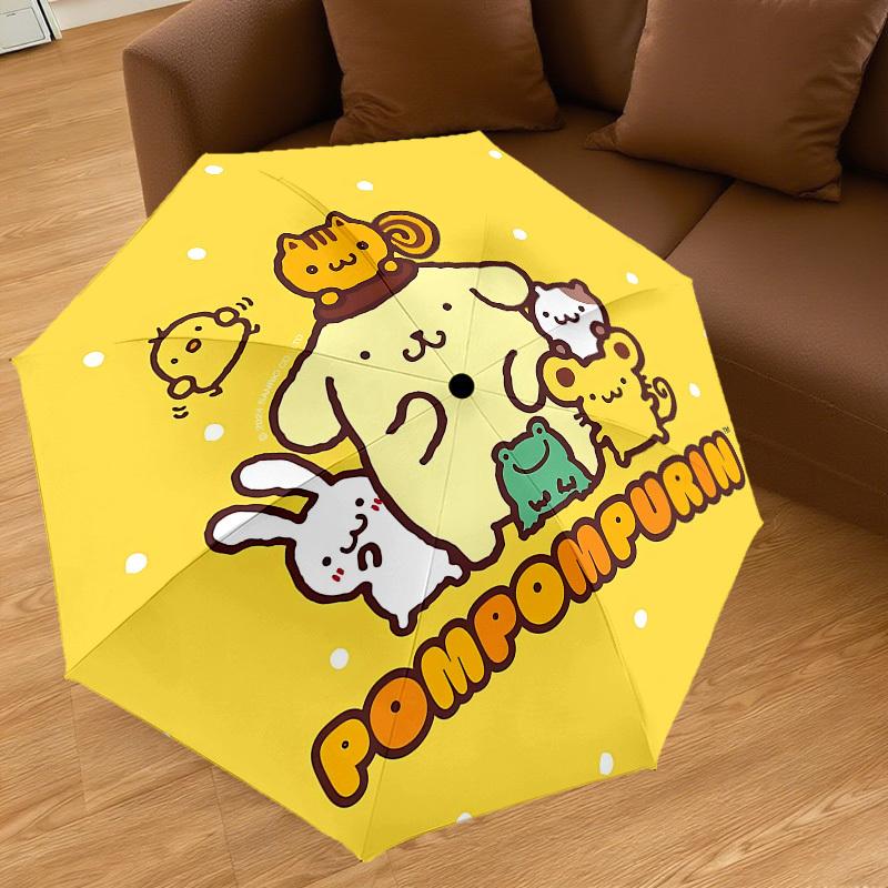 1PC Pompompurin Umbrella-8-Rib Reinforced, Automatic Open, Lightweight & Durable, Cute Fashion Accessory for Outdoor-P2702