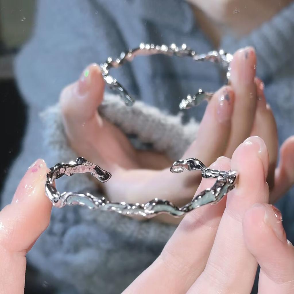 "Dragon Qingying" New Chinese Irregular Blue Wave Bracelet Niche Exquisite Advanced Bracelet Women