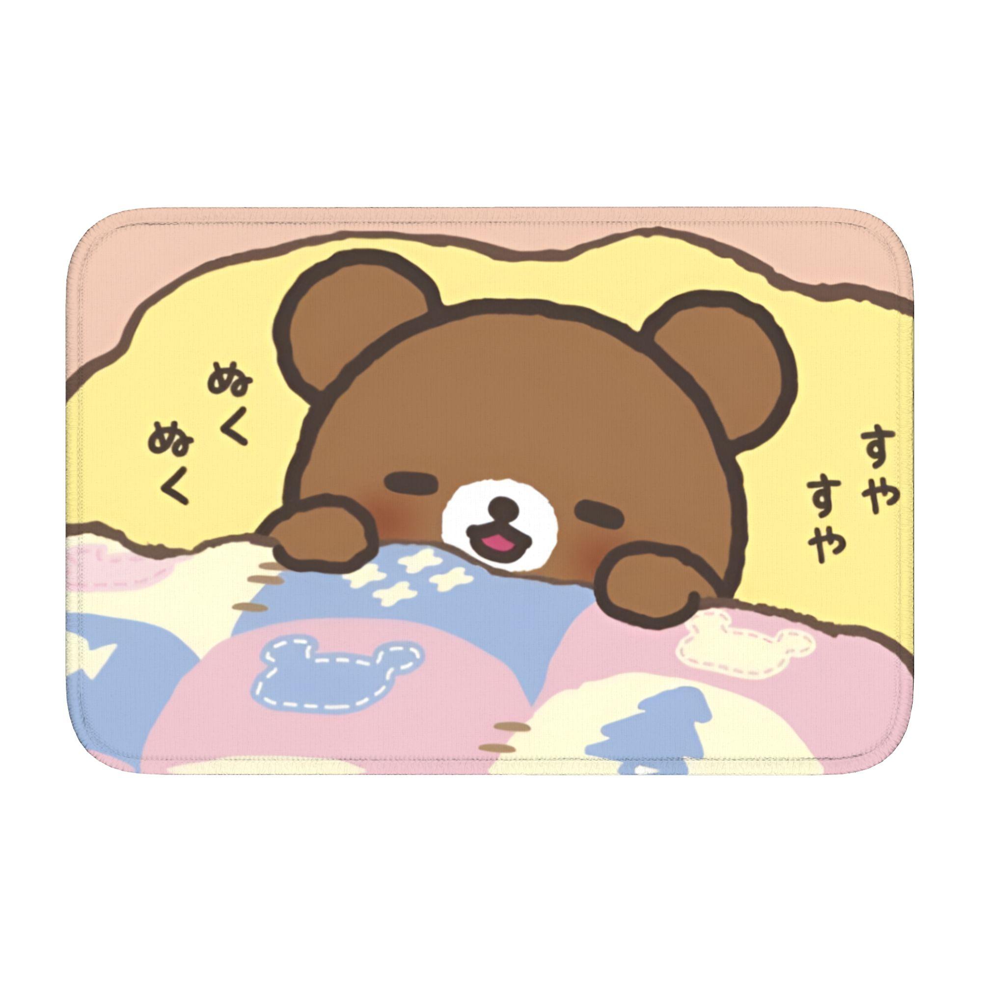 

R-Rilakkumaes Cartoon Doormat Anti-Slip Bath Kitchen Welcome Mat Living Room Door Floor Entrance Carpet Rug Footpad 60cm x 90cm