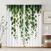 Elegant Set Of 2 Curtains Window Treatment Green Plants Have Climbed Wall Versatile Polyester Without Rod Festive Perfect Made