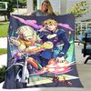 1pc Blanket JoJo's Bizarre Adventure3 Print Design, Lightweight Blanket for Sofa, Bed- Soft &Warm, Gift for All Seasons like Christmas, Halloween