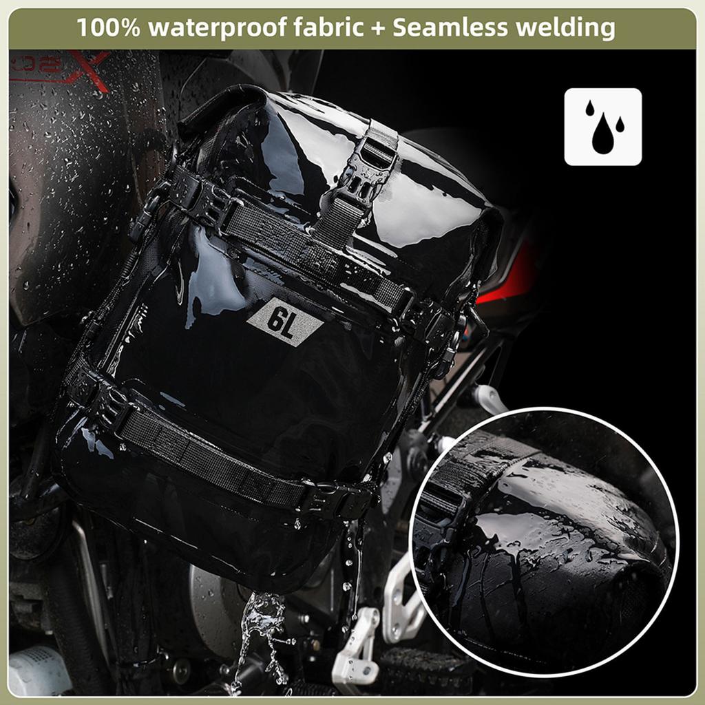 Motorcycle Bumpers Bag Waterproof 6L Motorcycle Side Frame Bag Motorcycle Crash Bar Bag Universal Motorcycle Riding
