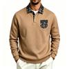 Men S Casual Long Sleeve Fleece Hoodless Sweatshirt With Paisley Pattern