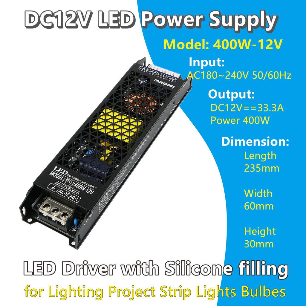 12V LED Driver Power Supply for Strip Lights