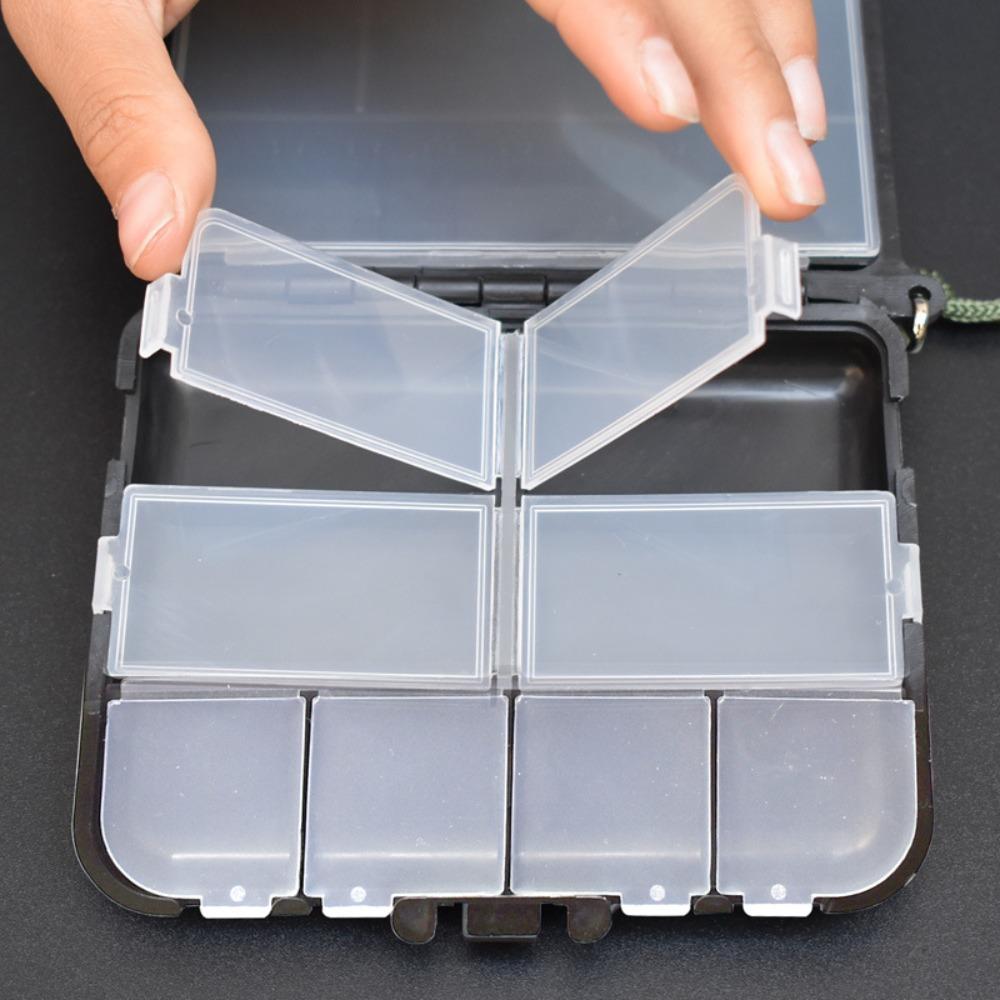 Černá krabička na příslušenství Organizér na rybářské háky Krabička na příslušenství