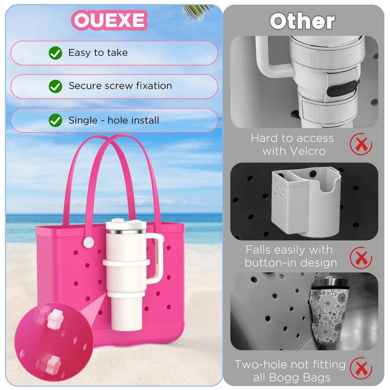 Strandtas mit Loch Getränkehalter Dreifache Anti-Rutsch-Struktur Geeignet für Becher mit einem Durchmesser von 8-10 cm Wasserflaschenzubehör