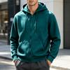 Herren Freizeit Kapuzenpullover mit Reißverschluss Farbe