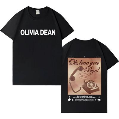 Sängerin Olivia Dean Beliebtes Grafik-Cover Kurzarm-T-Shirt Herren Damen Hip Hop Oversized Hohe Qualität Baumwolle Lässig Gemütlich T-Shirts