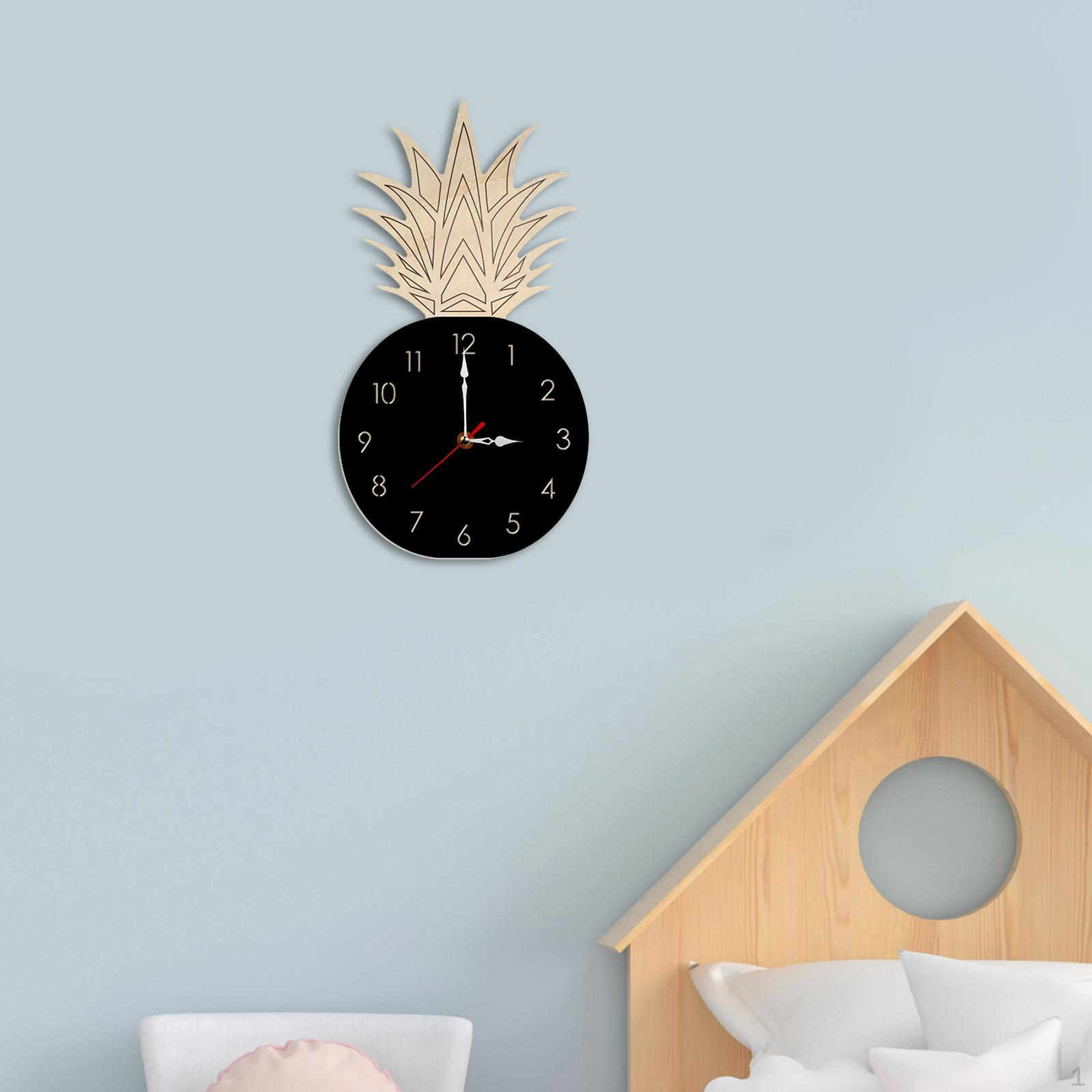 

Настенные часы «Ананас» — современный декор для дома или офиса чёрный