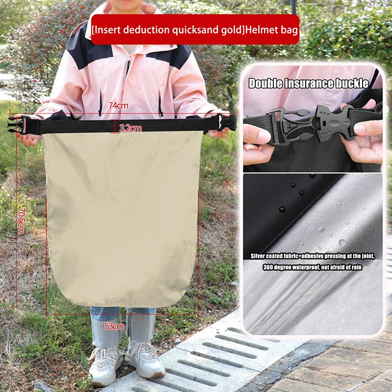 Portable Travel Motorcycle Waterproof Equipments Bag Motorbike Helmet Bag Combination Lock Anti-Theft Luggage Storage Bag