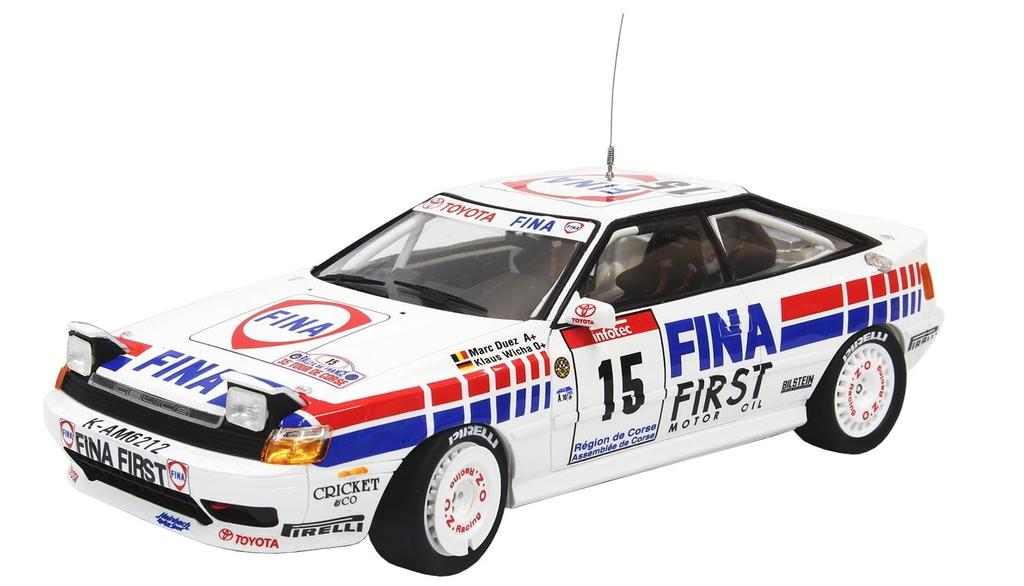 Toyota Celica ST165 Rally 1991 Tour De Corse Winner with Masking Sheet Plastic Model PN24015MSK Platts/NUNU 1/24 GT-FOUR