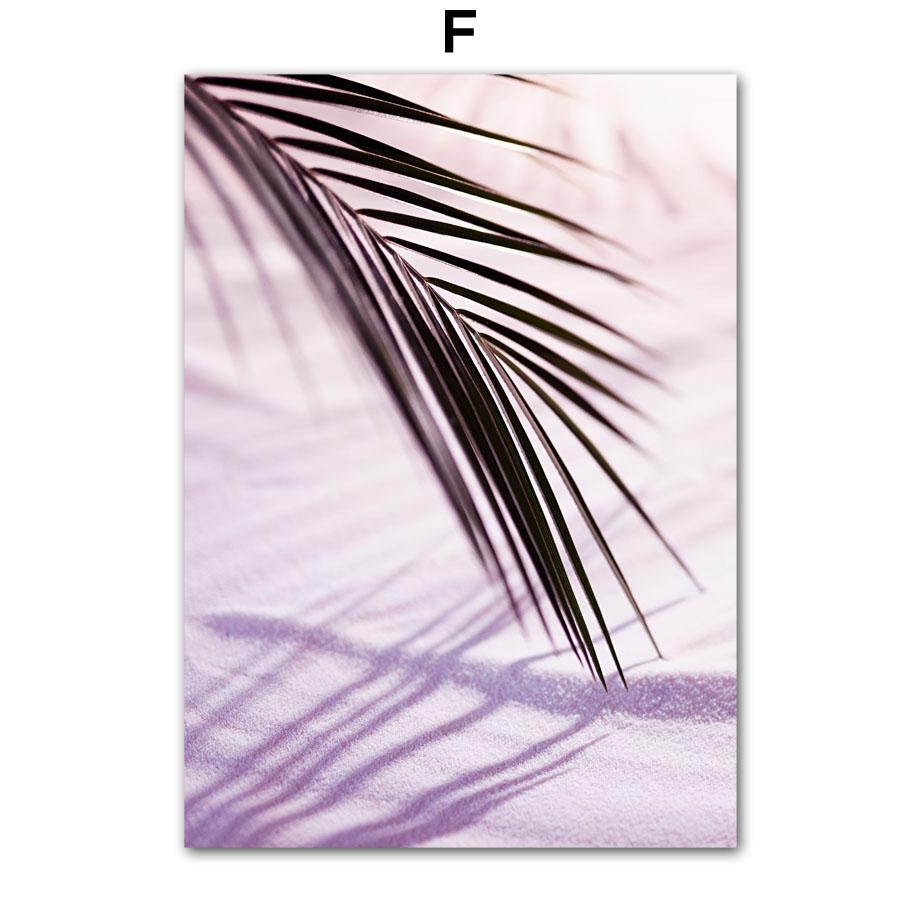 Wall Art Dreamy Purple Tropical Beach Coconut Tree Seagull Starfish Canvas Painting Living Room Decor Posters And Prints Picture