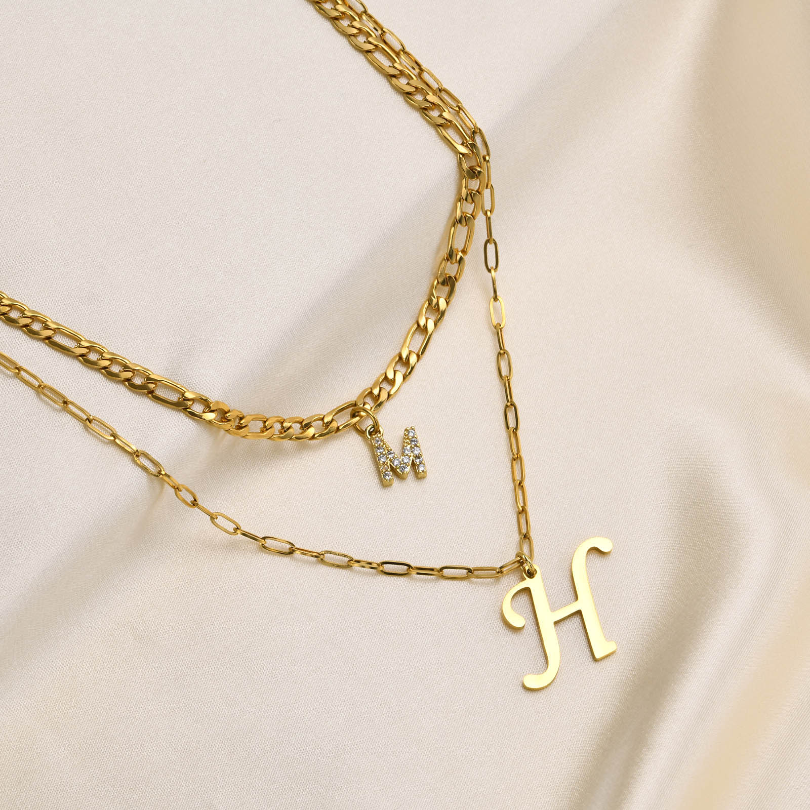

Custom Letter A-Z Initial Necklaces for Women, Shiny Letter Girl Chain Choker, Gold Color Stainless Steel Layered Collar Jewelry Customized Type&Commonly