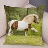 Wild Horse throw pillow cover with short plush print for living room sofa decoration cushion cover pillow covers decorative