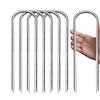 Set of 6 Ground Screws Strong Ground Spikes Steel Ground Fixings Ground Tie Easy to Use Solution for Camping & Picnics