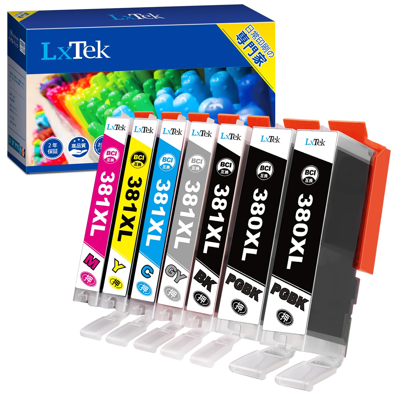 

LxTek Compatible Ink Cartridges for Set 1 Black Cartridge Cartridges Individually with Remaining for Canon PIXMA and TS8430 Printers BCI-381XL