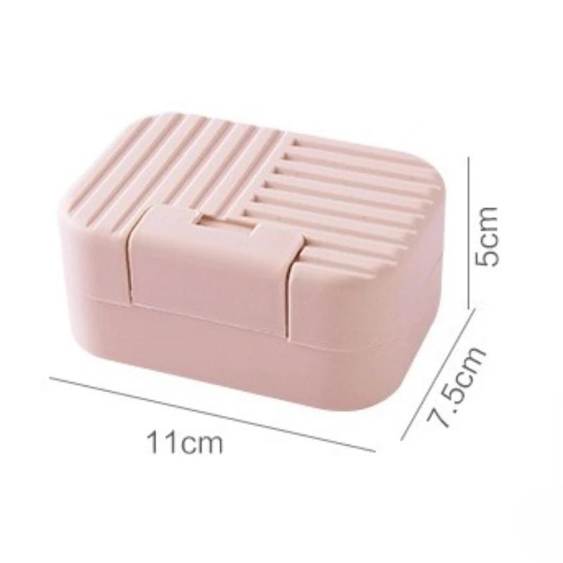 1pc Soap Box with Lid Travel Reusable Dish Holder Organizer Container Soap Case Bathroom Accessories Outdoor Soap Storage Box