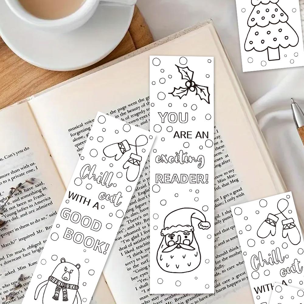 32pcs, Coloring Bookmarks, Back to School Season, Christmas, Halloween, Teacher's Day, suitable for readers and birthday gifts.