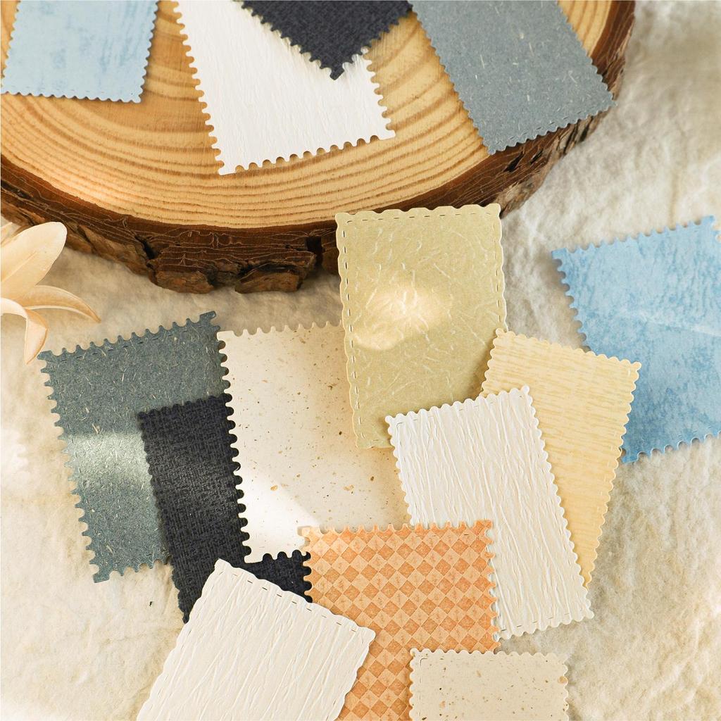 MoMo Textured Post Office Series Non-Adhesive Salt Style Paper for DIY Journal and Collage.