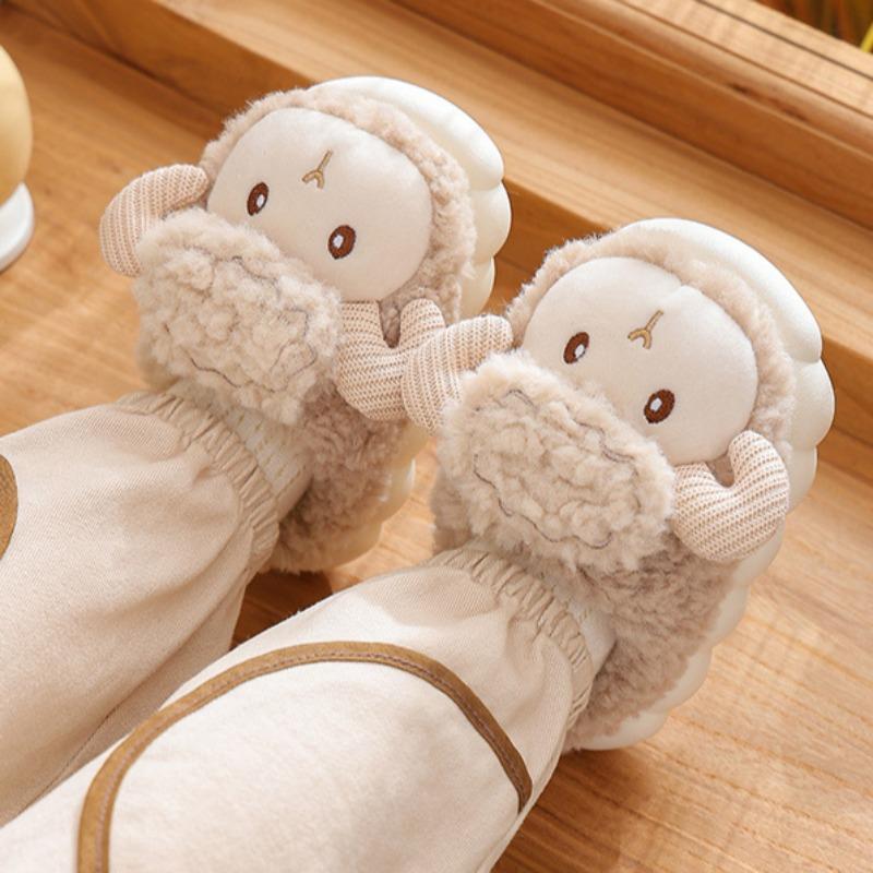 Детская обувь зимняя новая домашняя милая маленькая овечья хлопковая тапочка 30-31 yards — фото 6