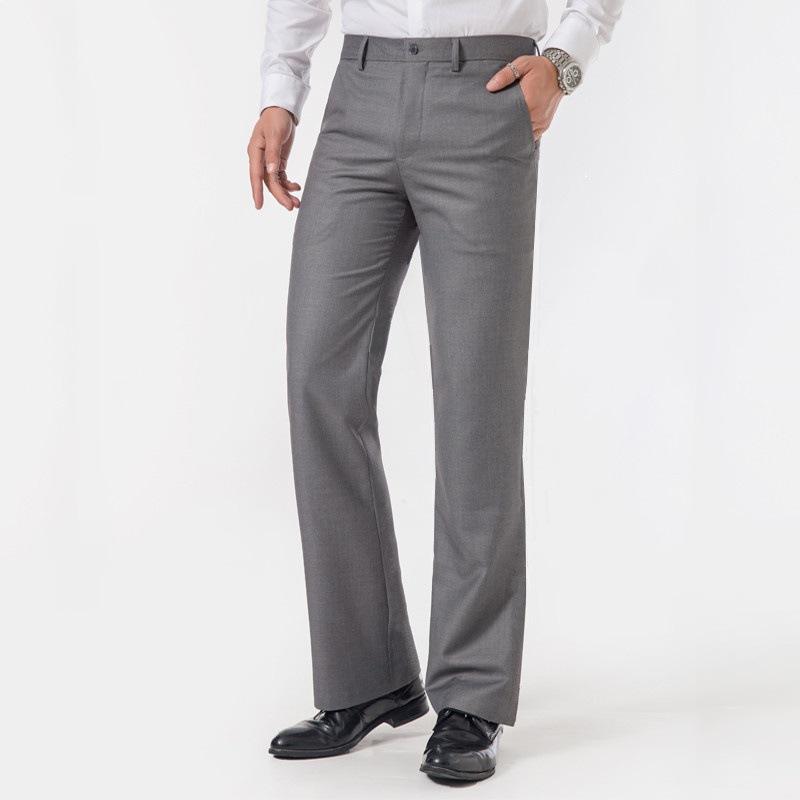 Men's Casual Pants Business Dress Solid Color Pants Loose Straight Men's Pants Long Pants