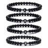 6 mm Armband aus natürlichem, mattiertem Achat für Damen und Herren, handgefertigtes Perlenarmband mit Buchstaben, modisches Design mit 26 Buchstaben, Partnerschmuck
