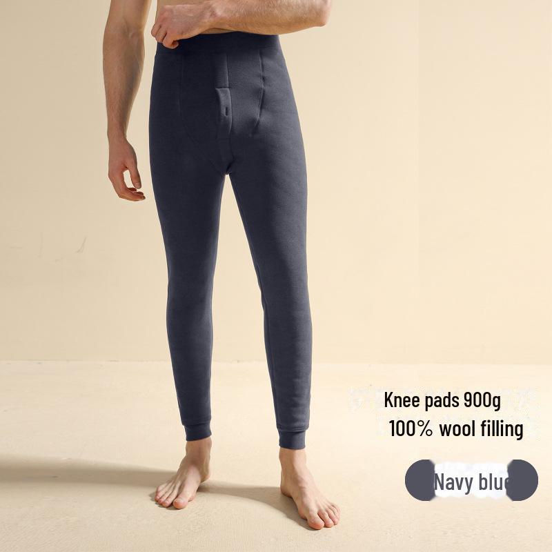 

Мужские зимние шерстяные наколенники с защитой коленей — двухслойные, с бархатной подкладкой для людей среднего и пожилого возраста, сохраняющие тепло XXXL тёмно-синий