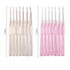 7 PCS Aluminum Crochet Hooks Set (2.0-5.0mm) with Colorful Clear Handles for Yarn Knitting DIY Hats Scarves Amigurumi Crafts