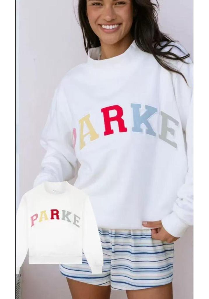 2026 PARKE Unisex Cotton Embroidered Hoodie - Versatile Slim-Fit Long Sleeve