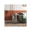 Wheeled Coffee Table - 45 X 35 X 58 Cm - White - Space-saving - Easy Mobility