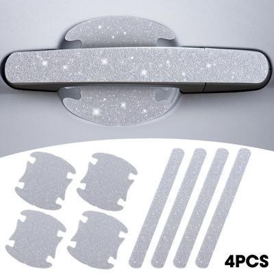 Autocollant Poignée de Bol de Porte de Voiture Strass Autocollants Anti-rayures Réfléchissants Flash Autocollants Bling Film de Protection de Surface de Peinture