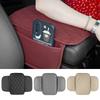 Armrest Cushion with Pocket Leather Arm Rest Mat Foam Height Pad Storage Bag Center Console Protector Cover with Side Pocket
