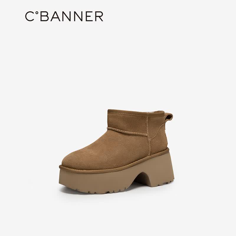 C.BANNER Women s Fashion Warm Plush Lined Snow Boots 38
