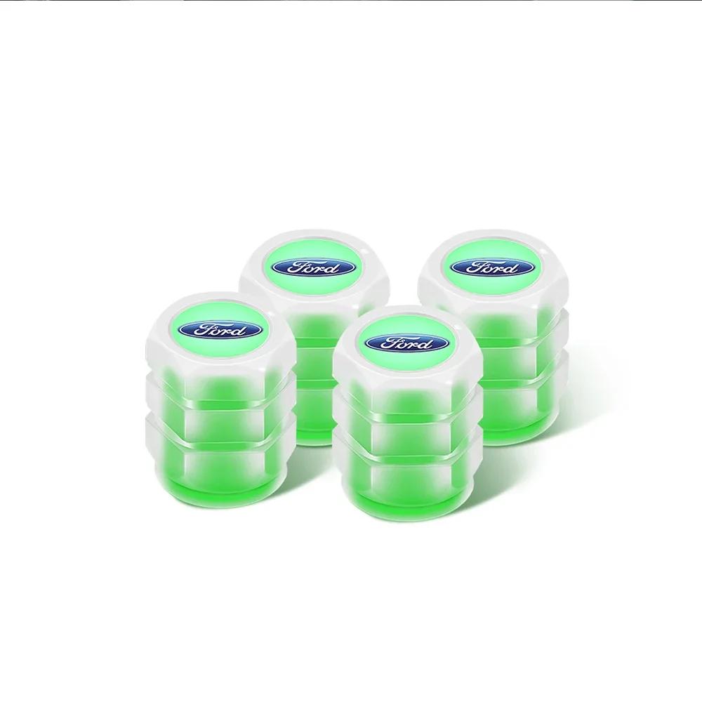 

Car Sticker 2026 Ford New 2025 Hot Fluorescent Green Car Wheel Tire Valves Caps Luminous Valve Dust Covers For Ford Focus ST Ran