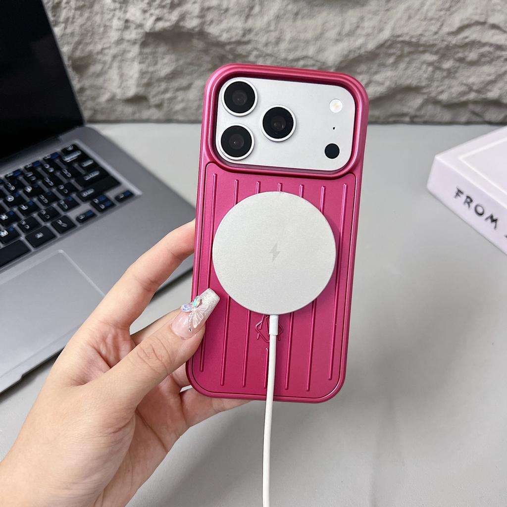 Fashion 3D Luggage Hard PC Magnetic Phone Case for IPhone 18 Pro Max 17 16 15 14 13 Pro Shockproof Anti Scratch Full Coverage Protection Cover