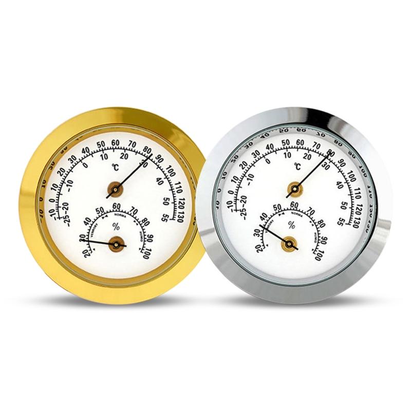Innen-Thermometer Hygrometer Klare Zahlen Dekorative Außen-Thermometer für Terrasse Keine Batterie Benötigt 2 Zoll