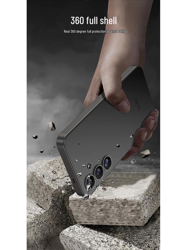 Samsung S25+ Fashionable Solid Color Skin-Feel Protective Phone Case