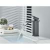 Brushed Golden Basin Faucets Elegant Waterfall Bathroom Sink Faucet Single Lever Hole Deck Mount Brass  Mixer Taps