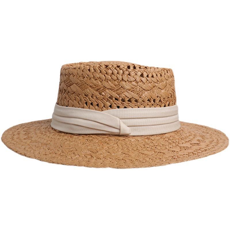 Summer Hat for Women Men Panama Straw Hats Travel Beach Sun Hat Wide Brim Fedora Jazz Hat UV Protection Holiday Hats