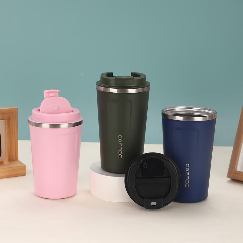 TLXT Minimalist Flip-Top Portable Coffee Travel Mug