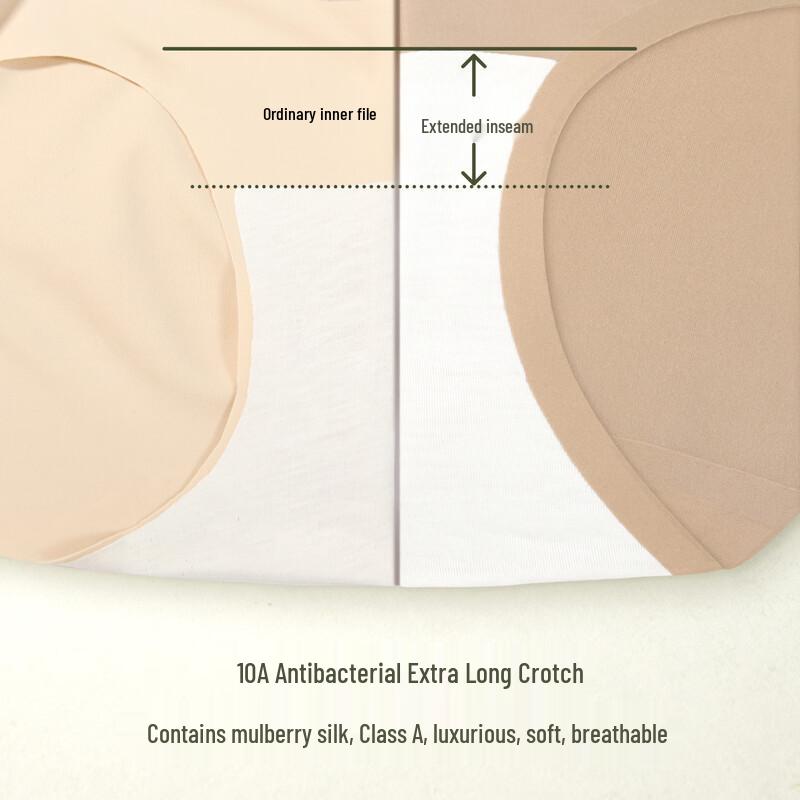Su Ji Liang Pin Seamless Foundation Mid-Waist Anti-Bacterial Panties (3-Pack)