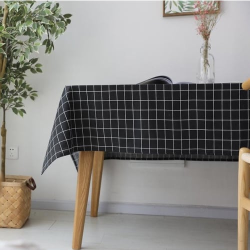 SAWAN Tablecloth, Simple Plaid, Gray, 130x180cm