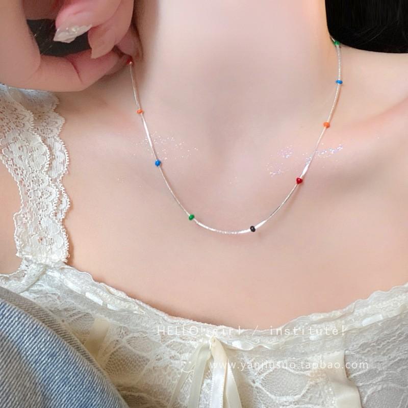 

Цвет капающее масло Дуду ожерелье из бусин нишевый дизайн чувство универсальная цепочка на ключицу мода стиль отпуска персонализированные украшения женщины
