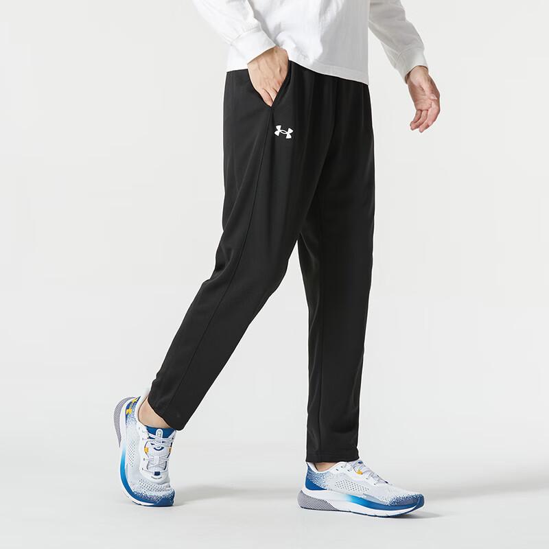 Under Armour Solid Color Crew Neck Long Sleeve T-Shirt And Mid Waist Long Pants Casual Sports Set Men sets Blue Black 22600307-408+23600703-001