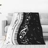 Musiknoten Klaviertasten Decke Weiche Bequeme Sofadecke Schlafzimmer Bettwäsche Dekorative Decke