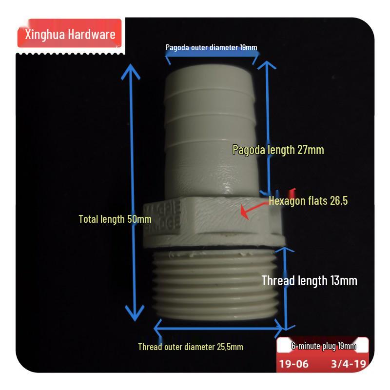 POM Anti-Corrosion Plastic Steel Connector with Internal and External Threads for Water Pipes and Tanks
