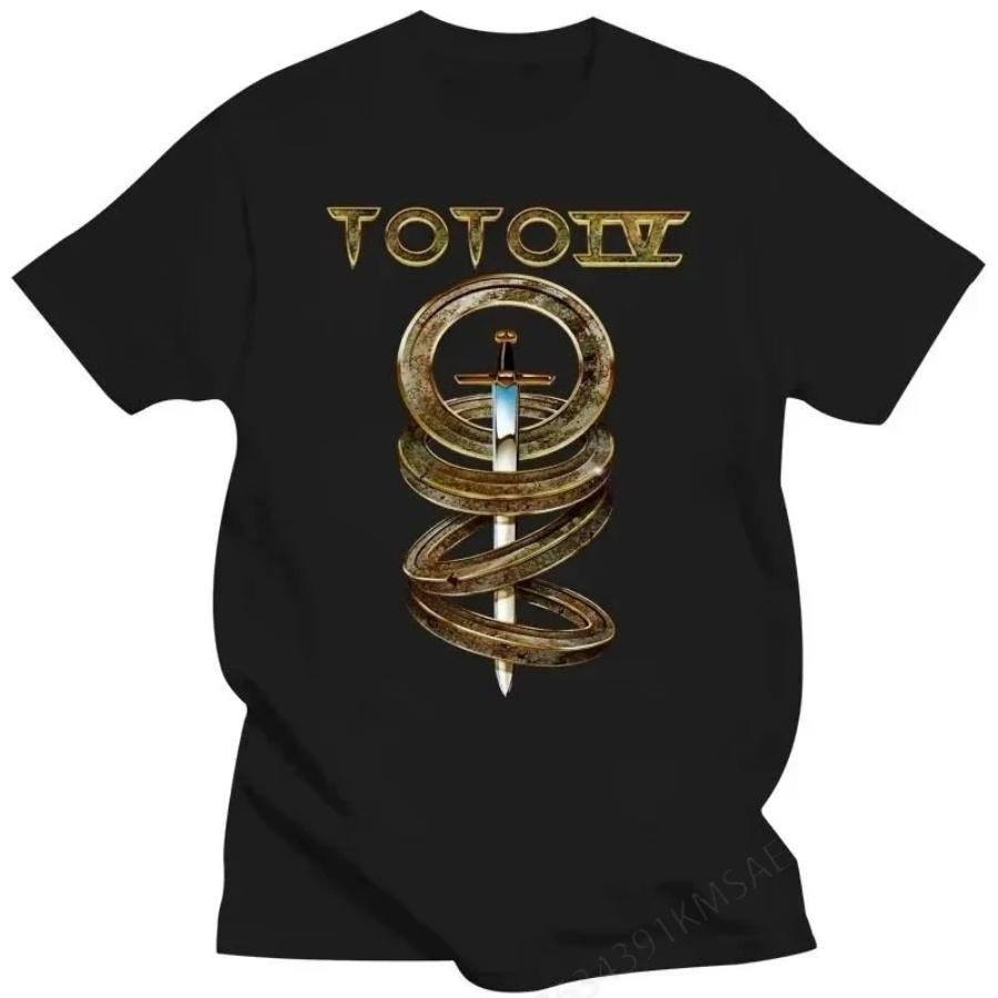

2025 New Pop TOTO IV Classic Rock Band Print Pattern T-shirt Pure Cotton High Quality Fashion Trend Men s and Women s Clothing XXXXXL чорний