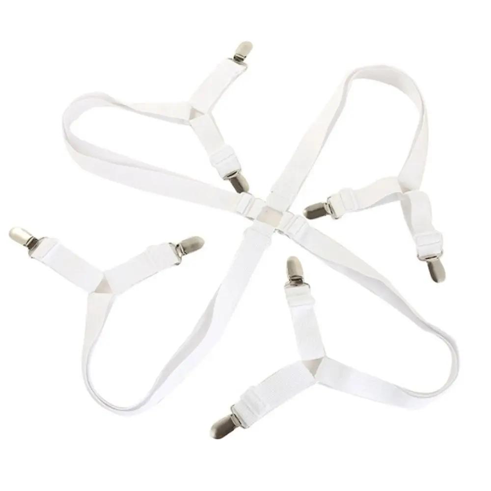 4PCS Adjustable Bed Sheet Clips DIY Non-slip Heavy Duty Bed Sheet Holder Anti-run Invisible Anti-Slip Sheet Holders